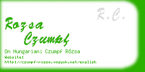 rozsa czumpf business card