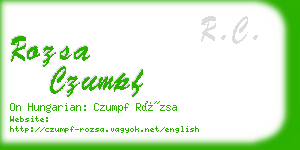 rozsa czumpf business card